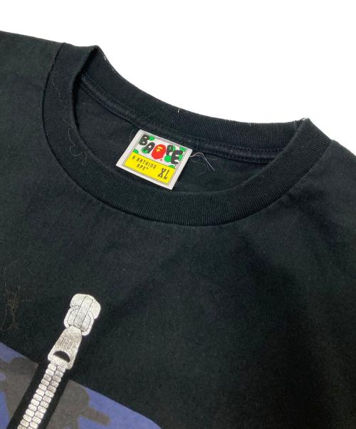 A BATHING APE（アベイシングエイプ）A BATHING APE (アベイシングエイプ) プリントTシャツ ブラック サイズ:XLの古着・服飾アイテム