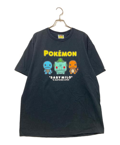 A BATHING APE（アベイシングエイプ）A BATHING APE (アベイシングエイプ) pokemon (ポケモン) プリントTシャツ ブラック サイズ:XLの古着・服飾アイテム