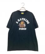 A BATHING APE×PINGUアベイシングエイプ×ピング）の古着「プリントTシャツ」｜ブラック