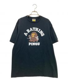 A BATHING APE×PINGU（アベイシングエイプ×ピング）の古着「プリントTシャツ」｜ブラック
