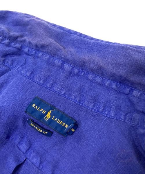 RALPH LAUREN（ラルフローレン）RALPH LAUREN (ラルフローレン) リネンBDシャツ ネイビー サイズ:Sの古着・服飾アイテム