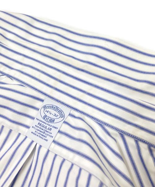 BROOKS BROTHERS（ブルックスブラザーズ）BROOKS BROTHERS (ブルックスブラザーズ) ストライプBDシャツ ホワイト×ブルー サイズ:14 1/2-32の古着・服飾アイテム