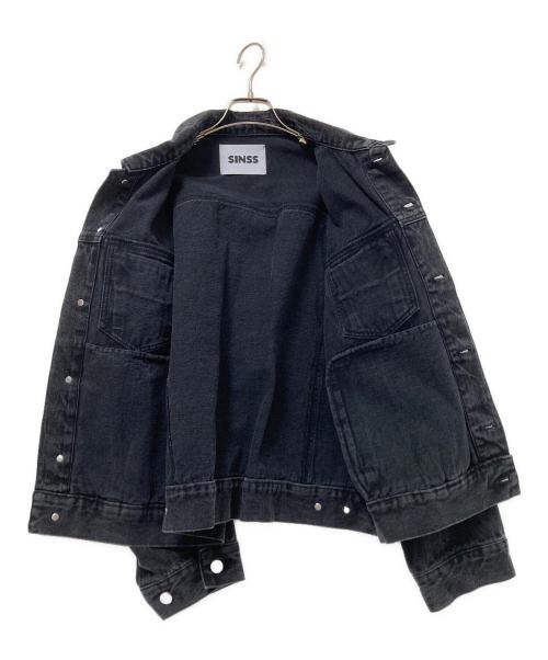 SINSS（シンス）SINSS (シンス) ブラストデニムジャケット ブラック サイズ:Mの古着・服飾アイテム