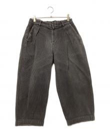 COLINA（コリーナ）の古着「DOUBLE TUCK WIDE TAPERED PANTS」｜グレー