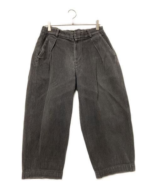 COLINA（コリーナ）COLINA (コリーナ) DOUBLE TUCK WIDE TAPERED PANTS グレー サイズ:Sの古着・服飾アイテム