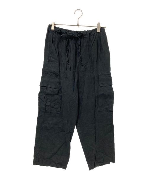 wirrow（ウィロウ）wirrow (ウィロウ) Linen Cargo Pants ブラック サイズ:1の古着・服飾アイテム