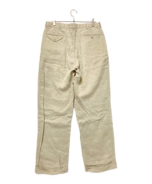 POLO RALPH LAUREN（ポロ・ラルフローレン）POLO RALPH LAUREN (ポロ・ラルフローレン) リネンツータックパンツ ベージュ サイズ:W36×L32の古着・服飾アイテム
