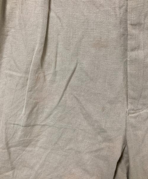 POLO RALPH LAUREN（ポロ・ラルフローレン）POLO RALPH LAUREN (ポロ・ラルフローレン) リネンツータックパンツ ベージュ サイズ:W36×L32の古着・服飾アイテム