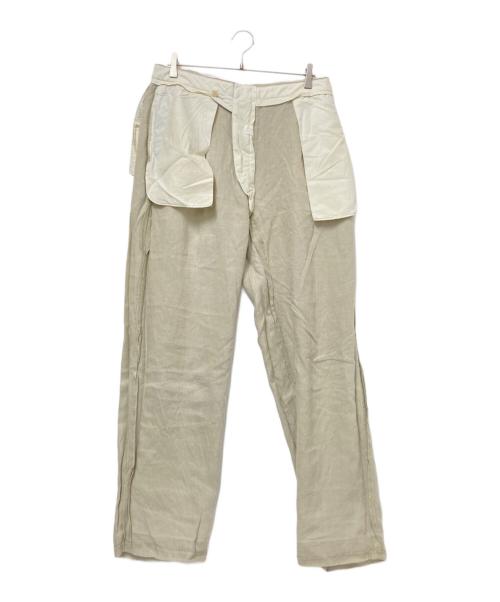 POLO RALPH LAUREN（ポロ・ラルフローレン）POLO RALPH LAUREN (ポロ・ラルフローレン) リネンツータックパンツ ベージュ サイズ:W36×L32の古着・服飾アイテム
