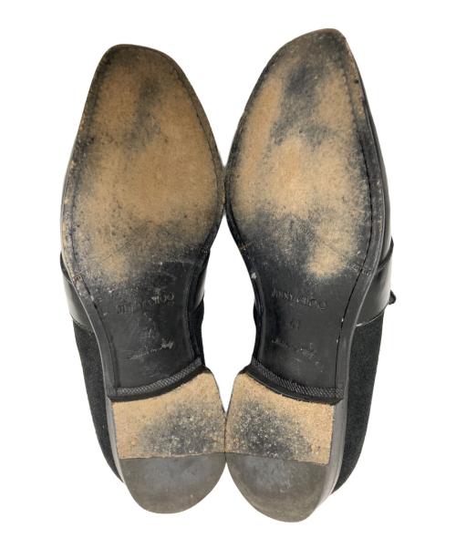 JIMMY CHOO（ジミーチュウ）JIMMY CHOO (ジミーチュウ) カンビネーションフリンジローファー ブラック サイズ:41の古着・服飾アイテム
