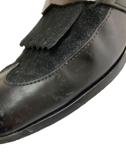 JIMMY CHOO（ジミーチュウ）JIMMY CHOO (ジミーチュウ) カンビネーションフリンジローファー ブラック サイズ:41の古着・服飾アイテム