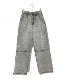 YENN（イエン）の古着「HIGH RISE TUCK WIDE PT」｜グレー