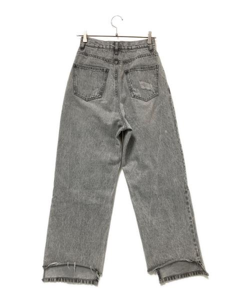 YENN（イエン）YENN (イエン) HIGH RISE TUCK WIDE PT グレー サイズ:36の古着・服飾アイテム