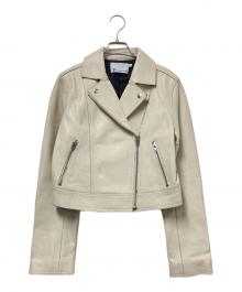 T by ALEXANDER WANG（ティーバイアレキサンダーワン）の古着「ダブルライダースジャケット」｜アイボリー