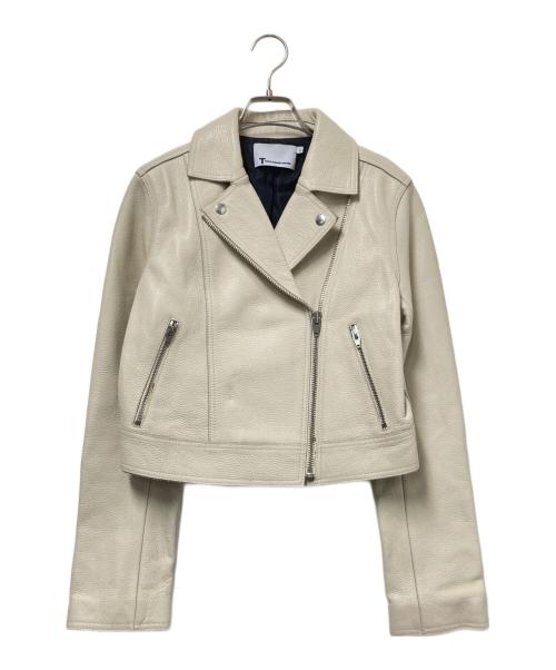 T by ALEXANDER WANG（ティーバイアレキサンダーワン）T by ALEXANDER WANG (ティーバイアレキサンダーワン) ダブルライダースジャケット アイボリー サイズ:6の古着・服飾アイテム