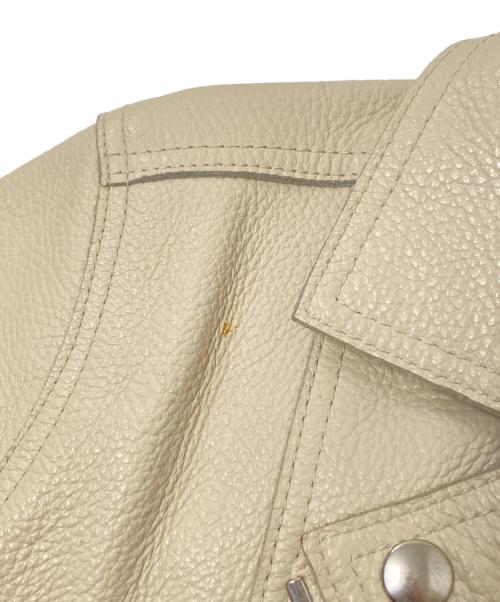 T by ALEXANDER WANG（ティーバイアレキサンダーワン）T by ALEXANDER WANG (ティーバイアレキサンダーワン) ダブルライダースジャケット アイボリー サイズ:6の古着・服飾アイテム