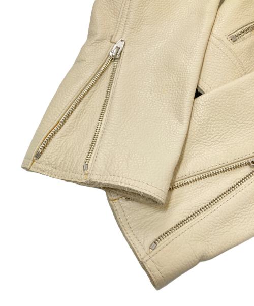 T by ALEXANDER WANG（ティーバイアレキサンダーワン）T by ALEXANDER WANG (ティーバイアレキサンダーワン) ダブルライダースジャケット アイボリー サイズ:6の古着・服飾アイテム