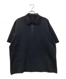 DESCENTE（デサント）の古着「フュージョンニット ポロシャツ」｜ブラック