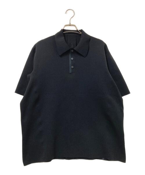 DESCENTE（デサント）DESCENTE (デサント) フュージョンニット ポロシャツ ブラック サイズ:Mの古着・服飾アイテム