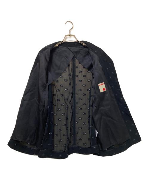 BACCA（バッカ）BACCA (バッカ) ブラックフラワー ソフトジャケット ブラック サイズ:36の古着・服飾アイテム