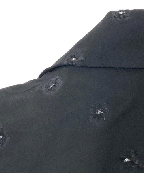 BACCA（バッカ）BACCA (バッカ) ブラックフラワー ソフトジャケット ブラック サイズ:36の古着・服飾アイテム