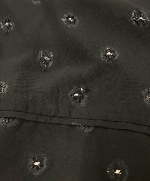 BACCA（バッカ）BACCA (バッカ) ブラックフラワー ソフトジャケット ブラック サイズ:36の古着・服飾アイテム