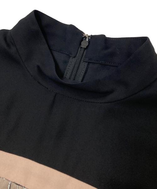 MURRAL（ミューラル）MURRAL (ミューラル) フレームドフラワーモックネックトップス ブラック サイズ:1の古着・服飾アイテム