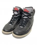 NIKEナイキ）の古着「AIR JORDAN 2 RETRO BLACK/CEMENT GREY-FIRE RED-SAIL」｜ブラック×グレー