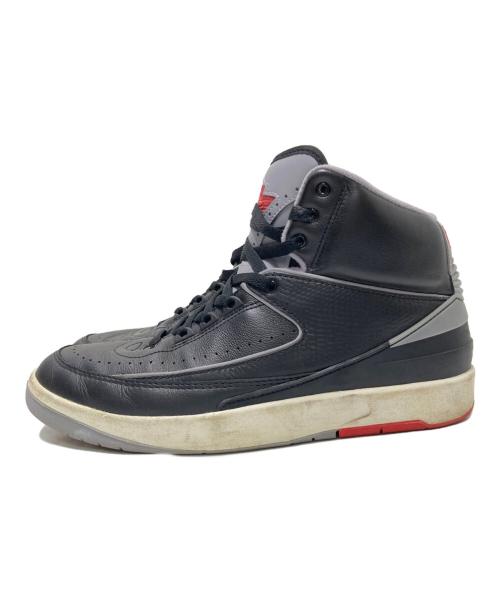 NIKE（ナイキ）NIKE (ナイキ) AIR JORDAN 2 RETRO BLACK/CEMENT GREY-FIRE RED-SAIL ブラック×グレー サイズ:27.0cmの古着・服飾アイテム