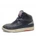 NIKE (ナイキ) AIR JORDAN 2 RETRO BLACK/CEMENT GREY-FIRE RED-SAIL ブラック×グレー サイズ:27.0cm：6000円