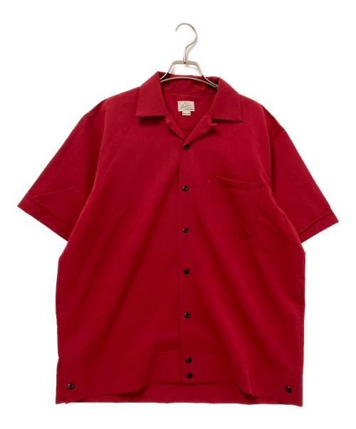 BACKERS（バッカーズ）BACKERS (バッカーズ) オープンカラーシャツ レッド サイズ:Mの古着・服飾アイテム