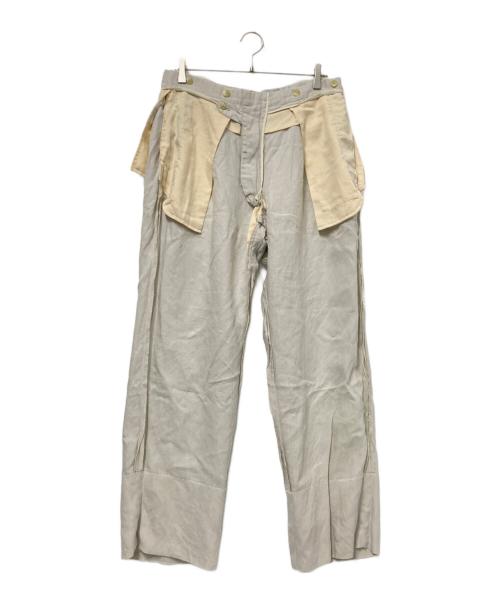 POLO RALPH LAUREN（ポロ・ラルフローレン）POLO RALPH LAUREN (ポロ・ラルフローレン) リネンタックパンツ ベージュ サイズ:88の古着・服飾アイテム