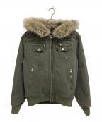 AAKAMアーカム）の古着「Fur Camo Contrast Jacket」｜グリーン