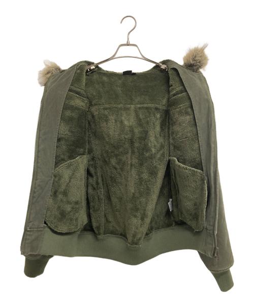 AAKAM（アーカム）AAKAM (アーカム) Fur Camo Contrast Jacket グリーン サイズ:2の古着・服飾アイテム