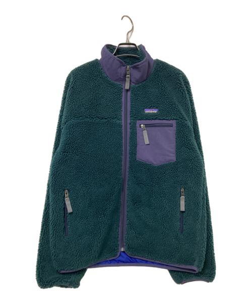 Patagonia（パタゴニア）Patagonia (パタゴニア) Classic Retro-X Jacket グリーン×パープル サイズ:Sの古着・服飾アイテム