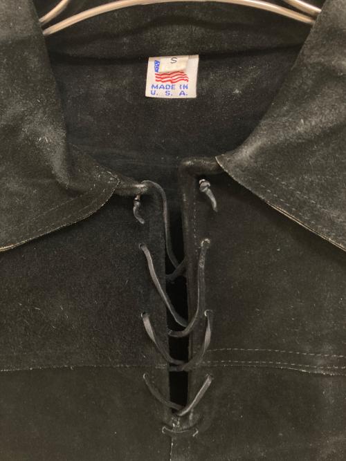 USED（ユーズド）USED (ユーズド) バイカースウェードプルオーバージャケット ブラック サイズ:Sの古着・服飾アイテム