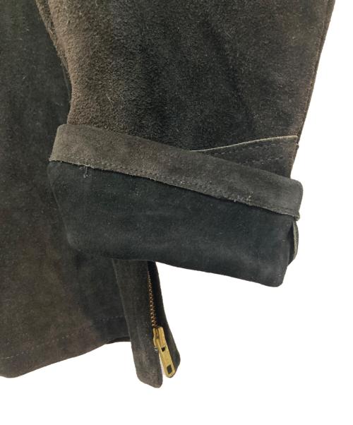 USED（ユーズド）USED (ユーズド) バイカースウェードプルオーバージャケット ブラック サイズ:Sの古着・服飾アイテム