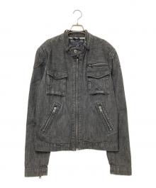 TRUE RELIGION（トゥルー レリジョン）の古着「ジップアップデニムジャケット」｜ブラック
