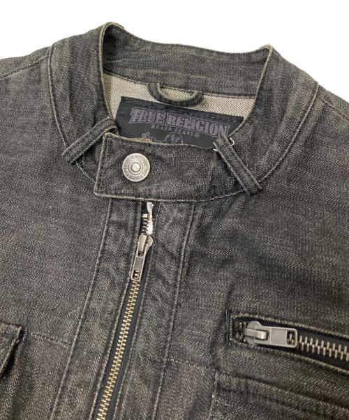 TRUE RELIGION（トゥルー レリジョン）TRUE RELIGION (トゥルー レリジョン) ジップアップデニムジャケット ブラック サイズ:Mの古着・服飾アイテム
