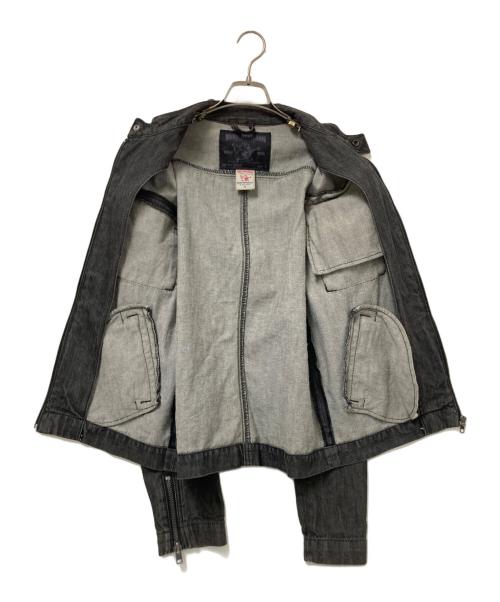 TRUE RELIGION（トゥルー レリジョン）TRUE RELIGION (トゥルー レリジョン) ジップアップデニムジャケット ブラック サイズ:Mの古着・服飾アイテム