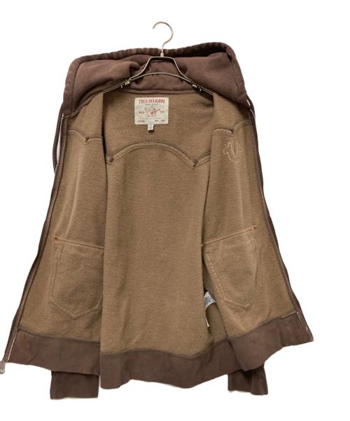 TRUE RELIGION（トゥルー レリジョン）TRUE RELIGION (トゥルー レリジョン) ダブルポケットジップパーカー ブラウン サイズ:Mの古着・服飾アイテム