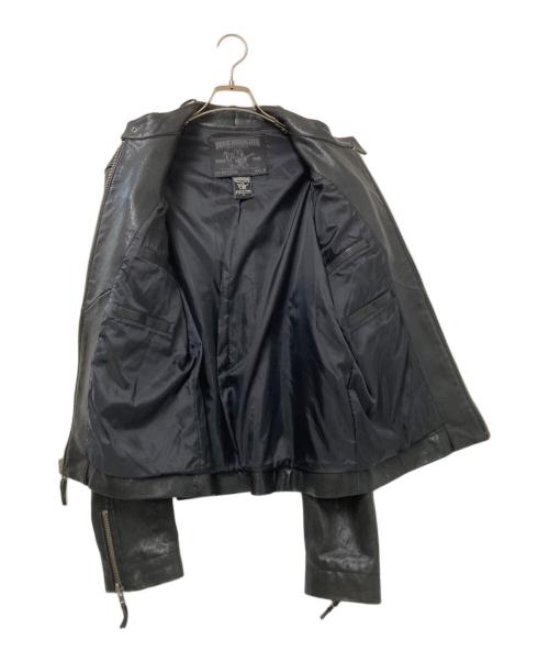 TRUE RELIGION（トゥルー レリジョン）TRUE RELIGION (トゥルー レリジョン) レザージャケット ブラック サイズ:Mの古着・服飾アイテム