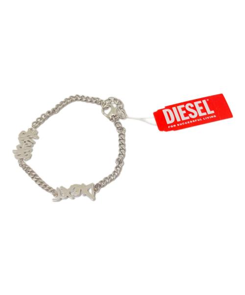 DIESEL（ディーゼル）DIESEL (ディーゼル) BRAVE ブレスレット シルバー×ブラック サイズ:下記参照の古着・服飾アイテム