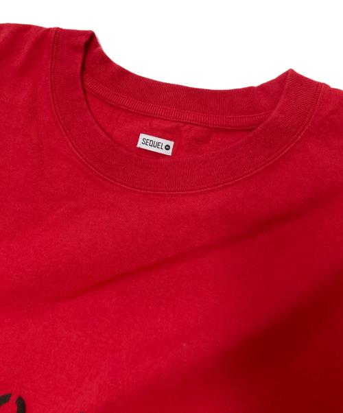 SEQUEL（シークエル）SEQUEL (シークエル) プリントTシャツ レッド サイズ:XLの古着・服飾アイテム