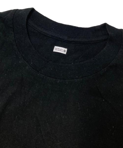 SEQUEL（シークエル）SEQUEL (シークエル) ロングスリーブTシャツ ブラック×ピンク サイズ:Lの古着・服飾アイテム