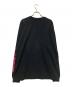 SEQUEL (シークエル) ロングスリーブTシャツ ブラック×ピンク サイズ:L：5000円