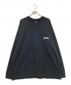 SEQUELシークエル）の古着「ロングスリーブポケットTシャツ」｜ブラック×ホワイト