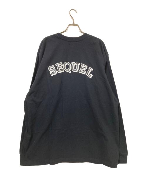 SEQUEL（シークエル）SEQUEL (シークエル) ロングスリーブポケットTシャツ ブラック×ホワイト サイズ:XLの古着・服飾アイテム