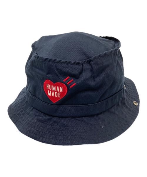 HUMAN MADE（ヒューマンメイド）HUMAN MADE (ヒューマンメイド) BUCKET HAT ネイビー×レッド サイズ:下記参照の古着・服飾アイテム