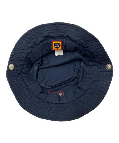 HUMAN MADE（ヒューマンメイド）HUMAN MADE (ヒューマンメイド) BUCKET HAT ネイビー×レッド サイズ:下記参照の古着・服飾アイテム
